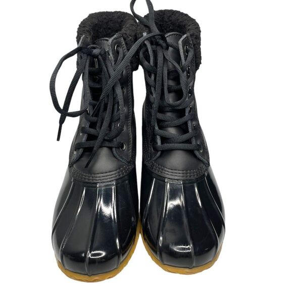 G.H. Bass Womens Harlequin Black Leather WRTPF Lined Winter Ankle Boot Size 9 M - Picture 2 of 10